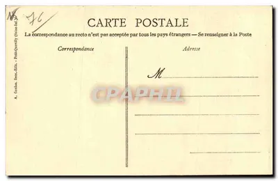 Fontanna Jeanne d'Arc — Rouen — Rysunek piórem — Rewers