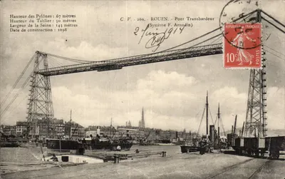 Ponte Transbordador em Rouen — Sistema F. Arnodin — C.V. 269