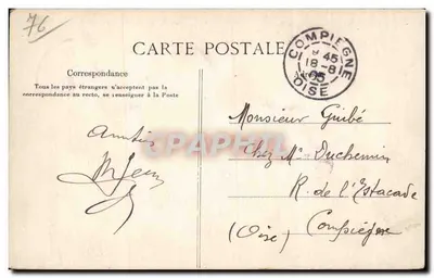 Rouen — Statua Napoleona I — Stara pocztówka n°2118 — Rewers