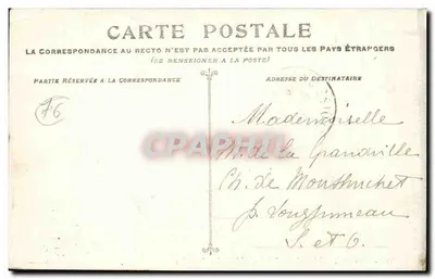 Rouen - Hotel de Ville. Lado do Jardim — E.D. n°202 — Verso