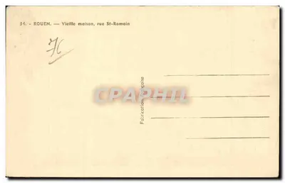 Rouen — Stara dom, ulica St-Romain — Wydawnictwo Francuskie — Rewers