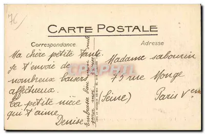 Yport — Perspectiva das Falaises até Fecamp — LL. — Verso