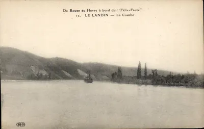 De Rouen ao Havre a bordo do "Félix-Faure" — 12. LE LANDIN — A Curva