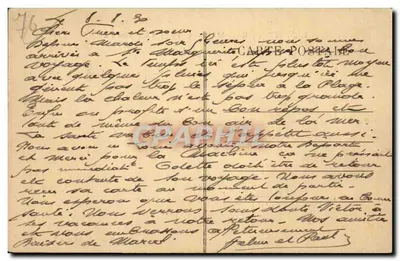 QUIBERVILLE-sur-MER — A Praia e a Ponta de Ailly — Edn. H. Damesnil — Verso