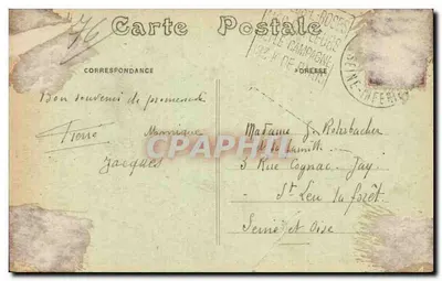 Quiberville - Vista general - Tarjeta postal antigua — Reverso