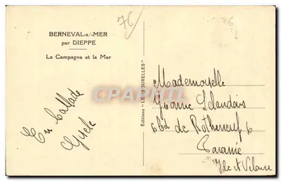 Berneval-s-Mer — Krajobraz i Morze — Wydawnictwo 'Les Tourelles' — Rewers