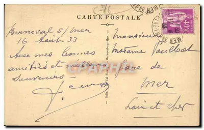 Berneval-sur-Mer — Die See und die Klippen — Verlag Berneval-sur-Mer — Rückseite