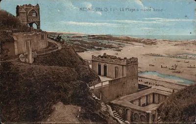 Mesnil Val (S.I.) — A Praia com maré baixa — Edição 'La Cigogne'