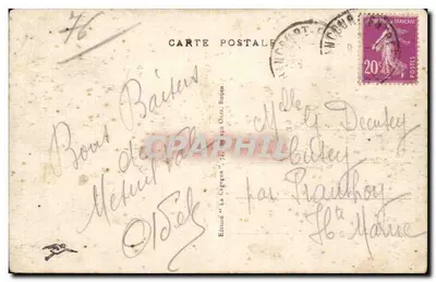 Mesnil Val (S.I.) — A Praia com maré baixa — Edição 'La Cigogne' — Verso