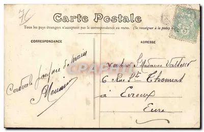 Arques-la-Bataille — Ponte rustica — E. Fischbach, n° 773 — Verso