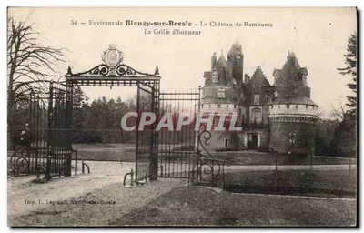 Cerca de Blanÿ-sur-Bresle — O Castelo de Rambures — A Grade de Honra — Imp. L. Legrand, Blanÿ-sur-Bresle