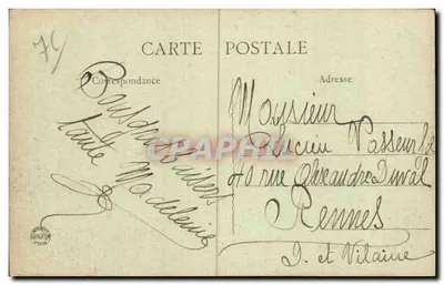 Cerca de Blanÿ-sur-Bresle — O Castelo de Rambures — A Grade de Honra — Imp. L. Legrand, Blanÿ-sur-Bresle — Verso