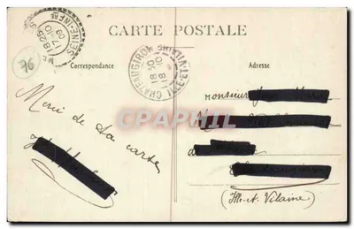 Zamek Mesnières (S.-Inf.) — Całość zamku — Wydawca nie widoczny, nr serii 44 — Rewers