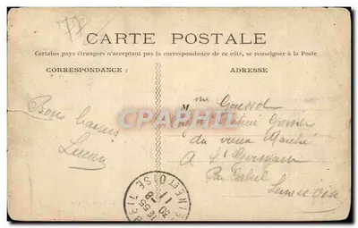 Coulommiers - O Ponte Vermelha - Calha do Hotel de Ville - Bilhete postal antigo — Verso