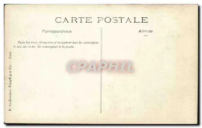 Quatro soldados em uniforme — refeição ao ar livre — R. Guillenmoul, Poespflug e Cie — Paris — Verso