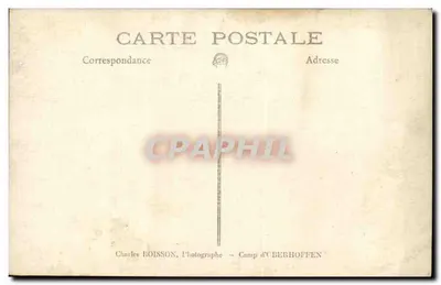 Equipe esportiva e militares — Campo de Oberhoffen — Charles BOISSON, Fotógrafo — Verso