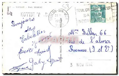 Porto de recreio na Ponta da Alma — Toulon — Éditions Mary — Verso
