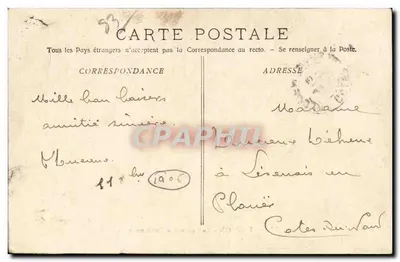 Toulon - A Cascata em Dardennes — A. Bonnet, n°736 — Verso
