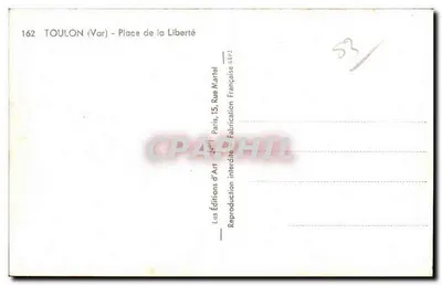 Toulon (Var) — Plac Wolności — Wydawnictwo Sztuki, Paryż — Rewers