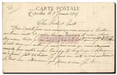 Boulevard de Strasbourg — Toulon — Entrée Libre — B. C. — Rewers