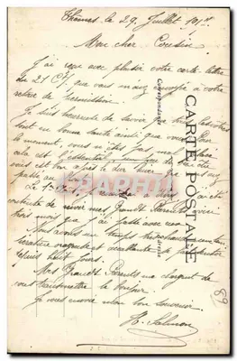 Villeneuve-sur-Yonne — Casa abitata dal filosofo Joubert dal 1793 al 1823 (rue du Pont, n°18) — Collezione J.D. Sens — Verso