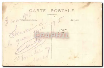 Três soldados franceses — floresta — datada 3 de maio de 1915 — Verso