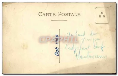 Grupo de soldados — Outubro 1930 — Adjudant Houltmann — Verso