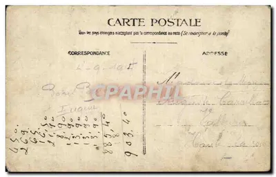 CARTE PHOTO Soldado militar Chasseurs alpins — Verso