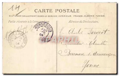 Cabourg — 'Stara pocztówka' — Dom normandzki — Rewers