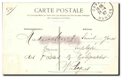 La Haye-Pesnel — Ruínas da Abadia de La Lucerne — editor desconhecido, n° 10 — Verso
