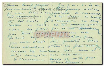 Rue Gambetta — domy spalone przez Niemców — wydawca Chalbrette — Rewers