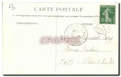 Arredores de St-POL (P.-de-C.) — A Igreja de St-Michel — Livraria Rigoulot, St-Pol — Verso