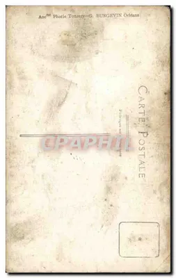 Soldado em uniforme — retrato de estúdio — Ancienne Photie Touzery-G. BURGEVIN, Orléans — Verso
