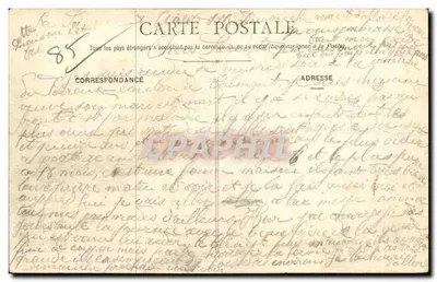 Saint Gilles sur Vie - Ogólny widok - Stara pocztówka — Rewers