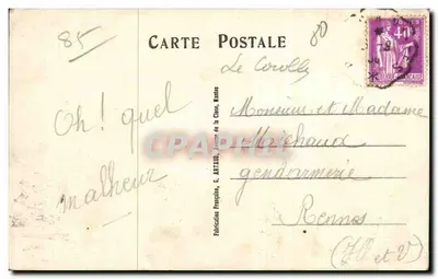 Noirmoutier - Passaggio del "Gois" — S.O.S. — Editore G. Artaud, Le Clos, Rantes — Verso