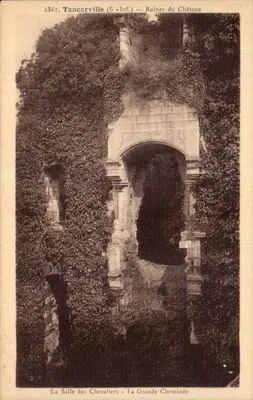 Tancarville (S-Inf.) — Ruínas do Castelo — A Sala dos Cavaleiros - A Grande Lareira