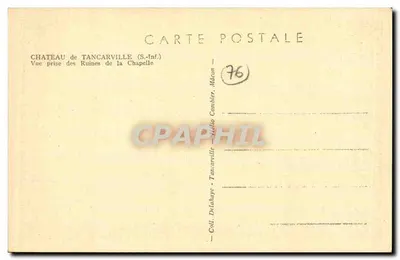 Ruiny kaplicy — Zamek Tancarville (S.-Inf.) — Wydawca: Hélio Combier, Mâcon — Rewers