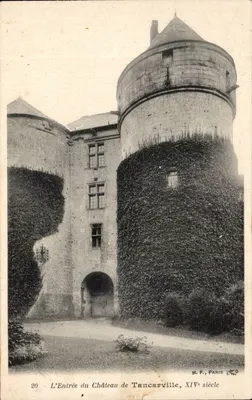 A Entrada do Castelo de Tancarville — século XIV — B. F., Paris, n°20