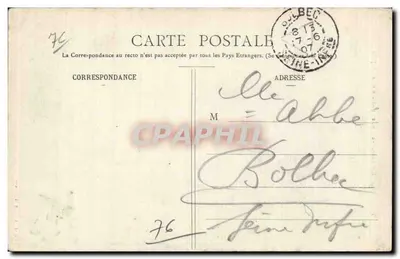 Pancarville — Ruínas do antigo Castelo e da Capela — editor Bonne, n° 16/61 — Verso