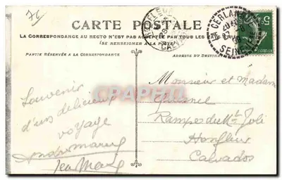 Tancarville (S.-L.) — Ruiny Starego Zamek i Kaplicy — E. Michel, fot. Liffébonne — Rewers