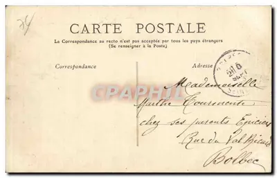 Ruiny Wieży Coquesart — Tancarville, Okolice Lillebonne — Seine-Inférieure — Rewers