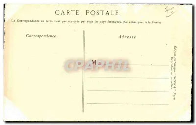 Entrada do Castelo de Tancarville — Seine-Inférieure — Edição Artística SUPRA Paris — Verso