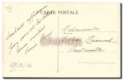 Tancarville (Seine-Inf.) — Widok zamku i Aiguille de Pierre Cant w XVIII wieku — E. Mellet, Harfleur — Rewers