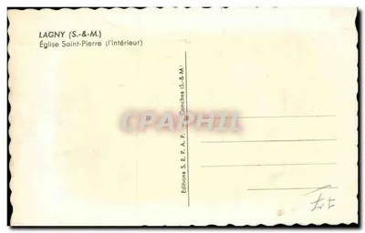 Lagny (S.&M.) — Katedra Świętego Piotra (wewnętrzna) — Wydawnictwo S.E.P.A.P. Conches (S.&M.) — Rewers