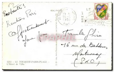 Hotel de Ville de Le Touquet-Paris-Plage — editor Cie des Arts Photomécaniques, n°71 — Verso