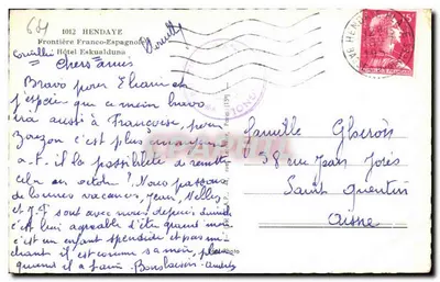 Hotel Crualhí — Hendaye, fronteira Franco-Espanhola — editor Cap — Verso