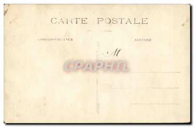Três homens com chapéus — ao ar livre — Carte postale anônima — Verso