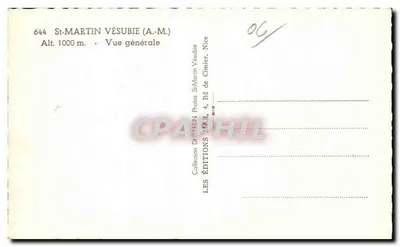 St-Martin-Vésubie — Vista geral — Edições D'Hil, Nice — Verso