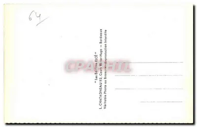 Hendaye - Vista de Fontarabie — L. Chatagneau, Bordeaux — Verso