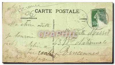 Caille - Vista Geral - Bilhete postal antigo — Verso
